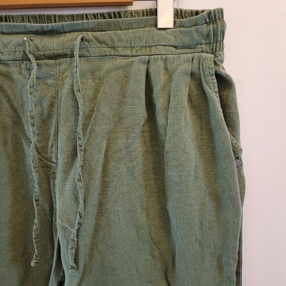 RipZone / Linen / Pants / Women / Capri / Olive / Size M - Picture 5 of 7